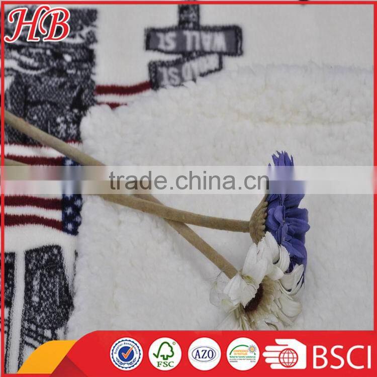 English Letters Pattern micromink printed super cosy flannel fleece blanket