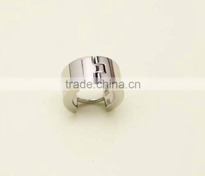 Top Quality 15*15mm Silver Stainless Steel Fashion Stud Earrings