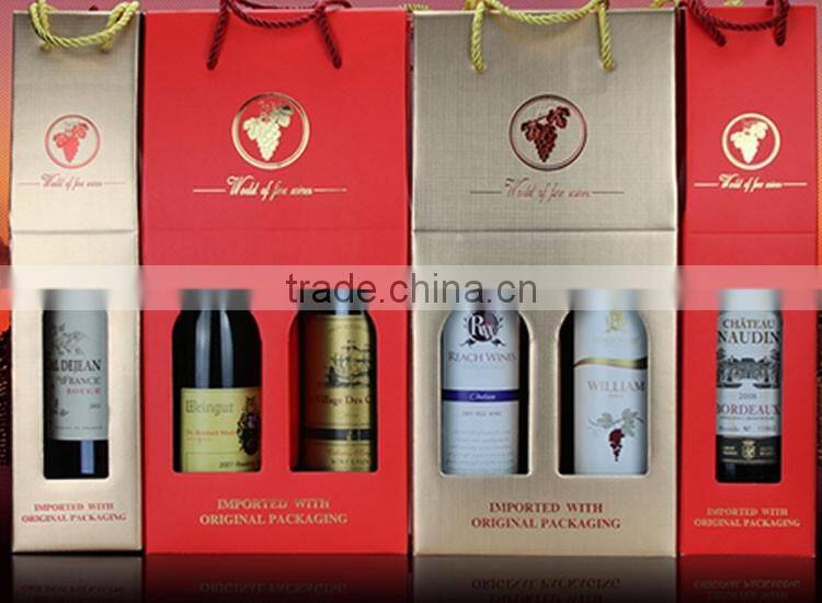Custom rectangle elegant wine packaging gift box for gift packaging