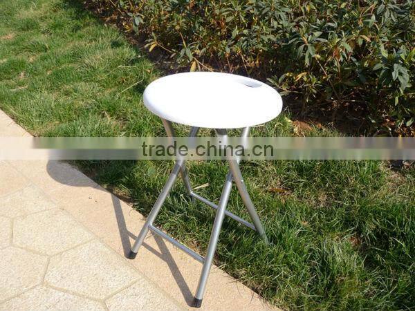 Round Shape Metal Folding Stool With Handle