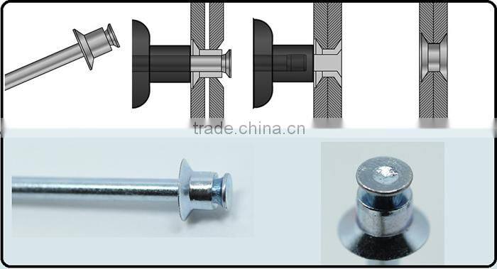 HIGH QUALITY DOUBLE CSK COUNTERSUNK STEEL POP PULL THRU BLIND RIVETS FOR COMPUTER ENCLOSURES
