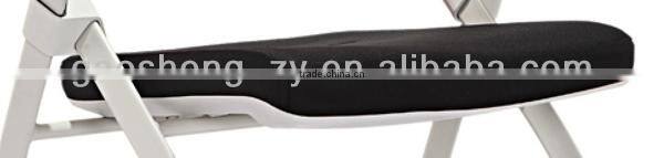 China wholesale metal conference folding chair with writing pad for office-1795D folding chair parts