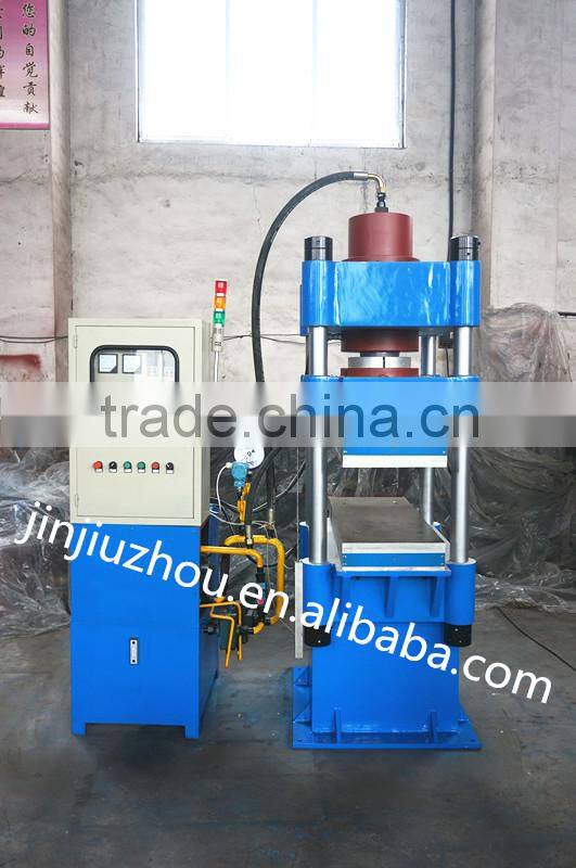 Double working stations rubber curing press for vulcanized rubber / plate rubber press vulcanizer