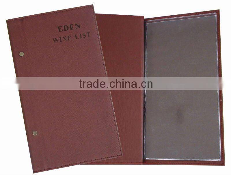 High Quality drink list menu ,wine cover
