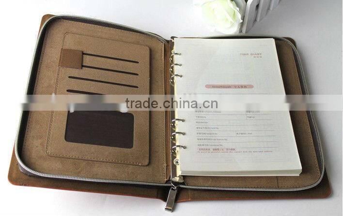 B5 Filofax leather zipper organizer notebook