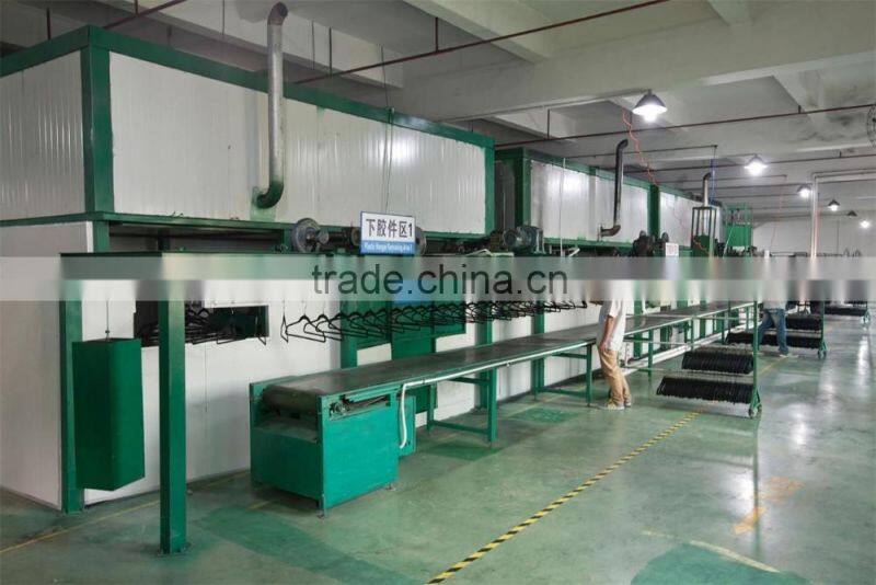 thin velvet plastic hanger with logo