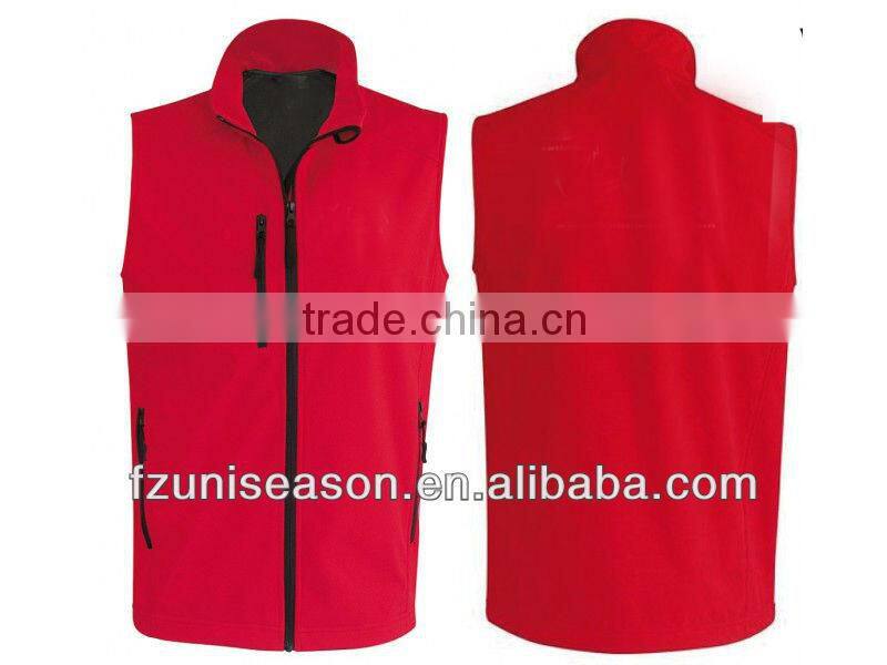Red softshell waistcoat for woman and man