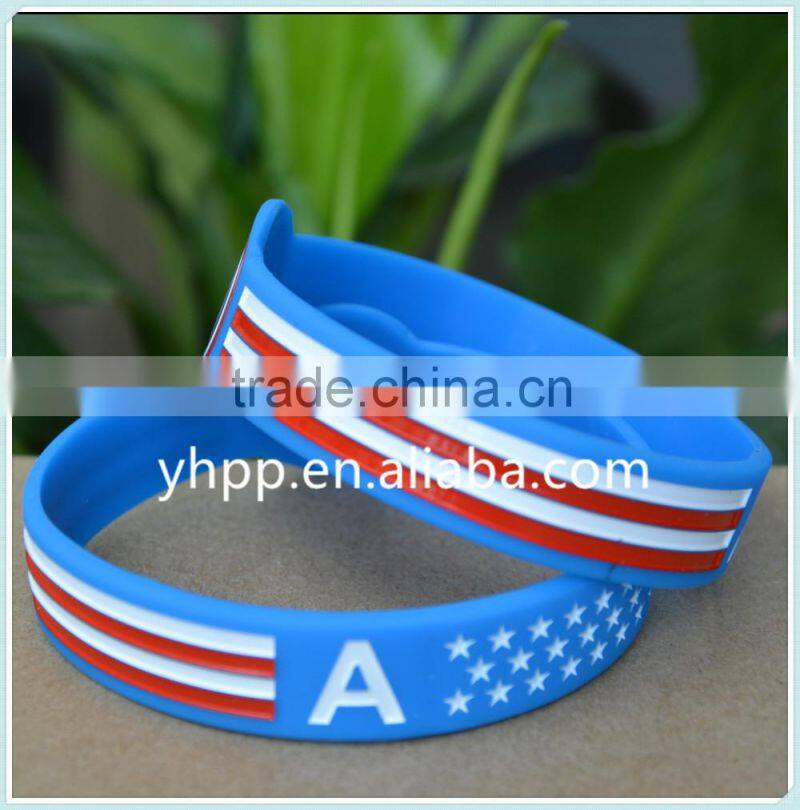 Custom Design Captain America Silicone Wristband Bracelet for Fans