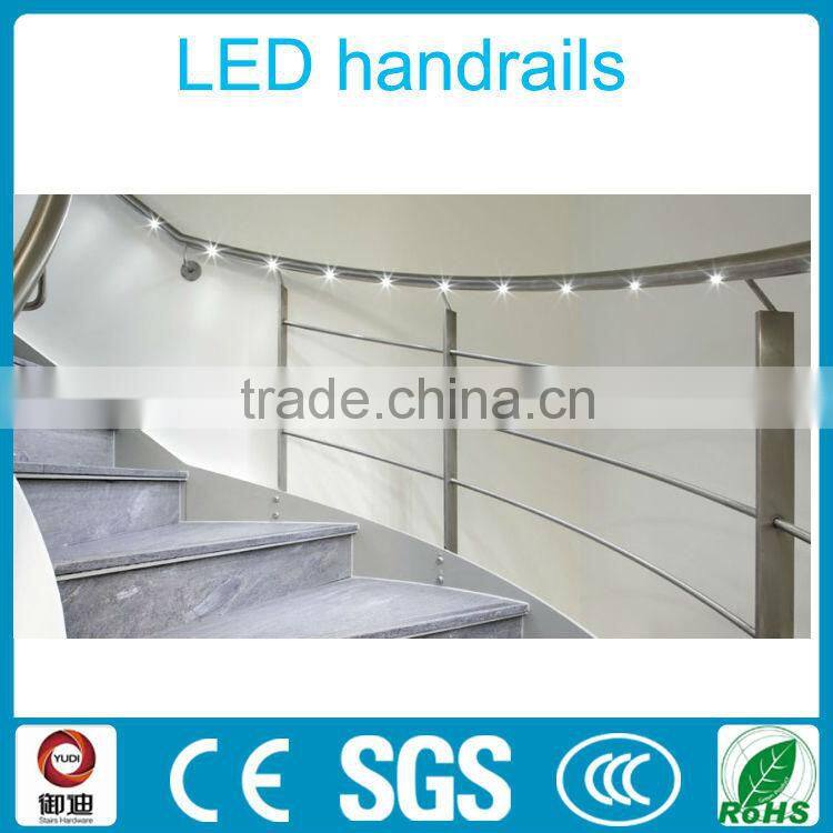 Modern stainless steel removable handrail for staircase