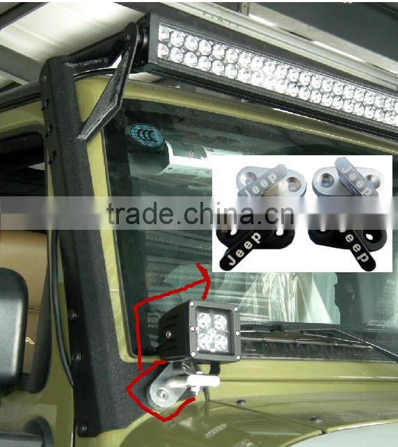 Steel Windscreen Mount Bracket For LED Work Light Bar Fit Jeep Wrangler Hot
