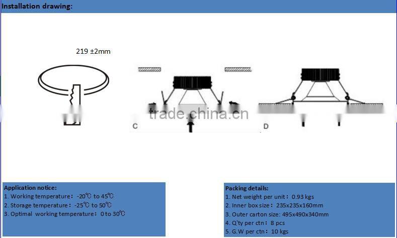 30W LED downlight high quality high power CE ROSH certs