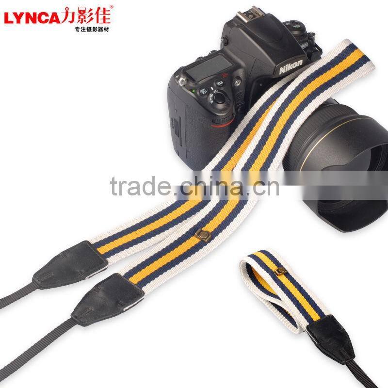 Colorful Ribbon Pattern D-SLR Yellow Camera Strap Shoulder Neck Strap Grip LO-05