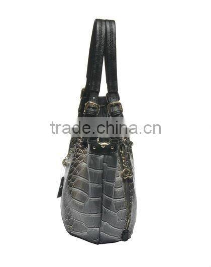 2012 new fashion croco skin pu bag ladies handbag !