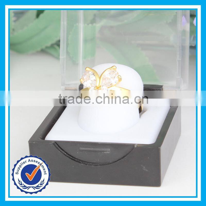 Cheap wholesale butterfly napkin ring handmade crystal gold butterfly ring
