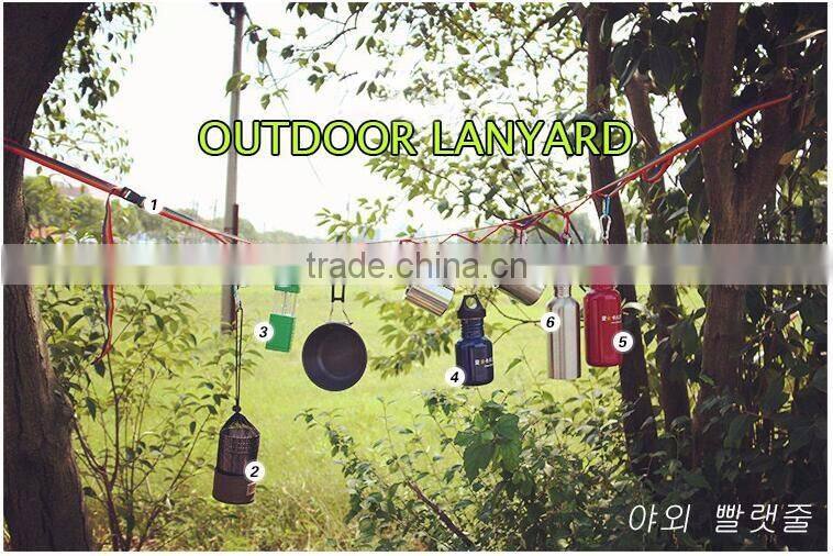 New Hot sale 2m camping lanyard outdoor lanyard color lanyard rainbow camping daisy chain