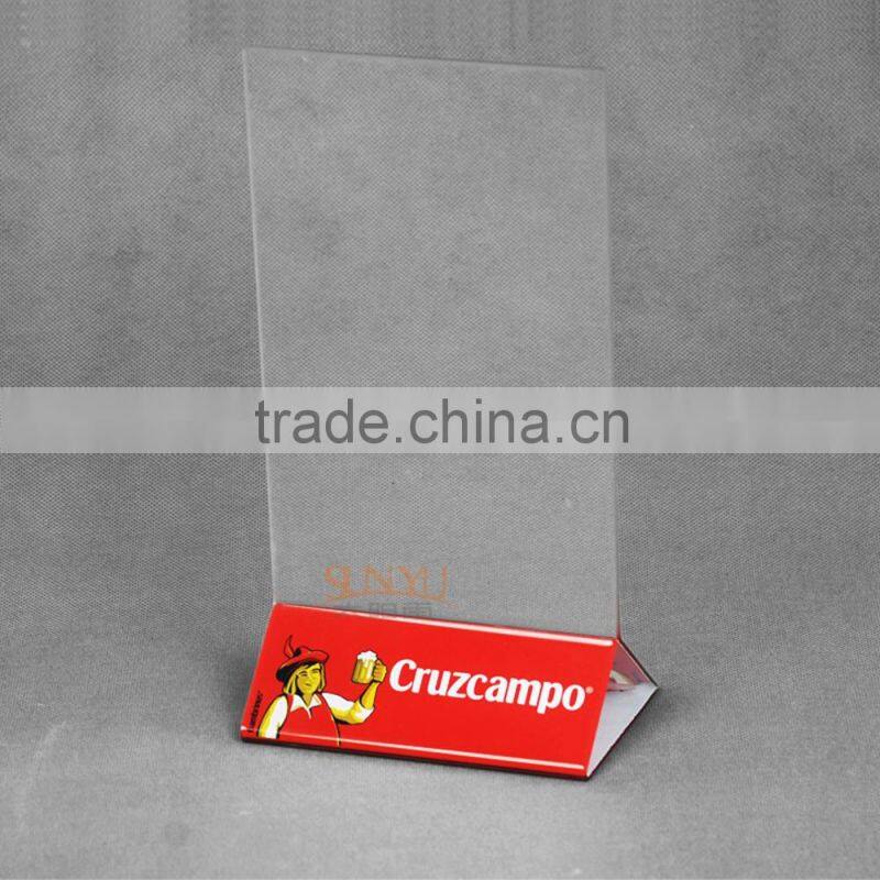 Customized plastic menu holder for Wholesale