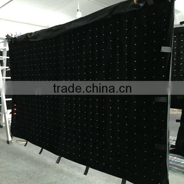 P10 2X3M Concert backdrops stage fashion foldable led video cloth/led fabric vision curtains