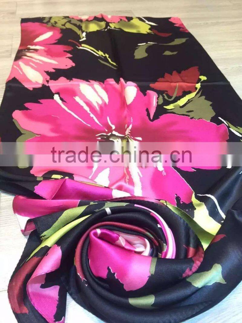 High Quality Customizable Digtial Printed Polyester Scarf Fashionable