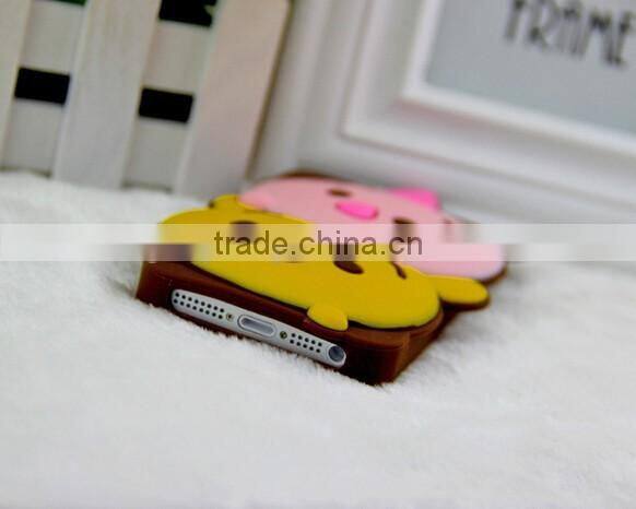 Hot sale new design cartoon silicone case for mobile positive for iphone