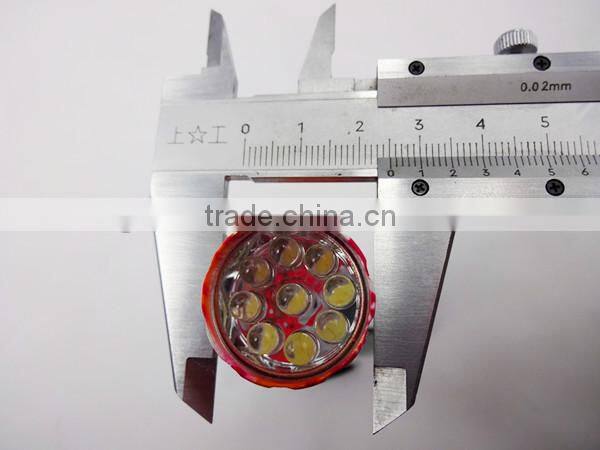 GS-8010 aluminum 9 led cheap promotional pocket gift led flash light with CE&ROHS