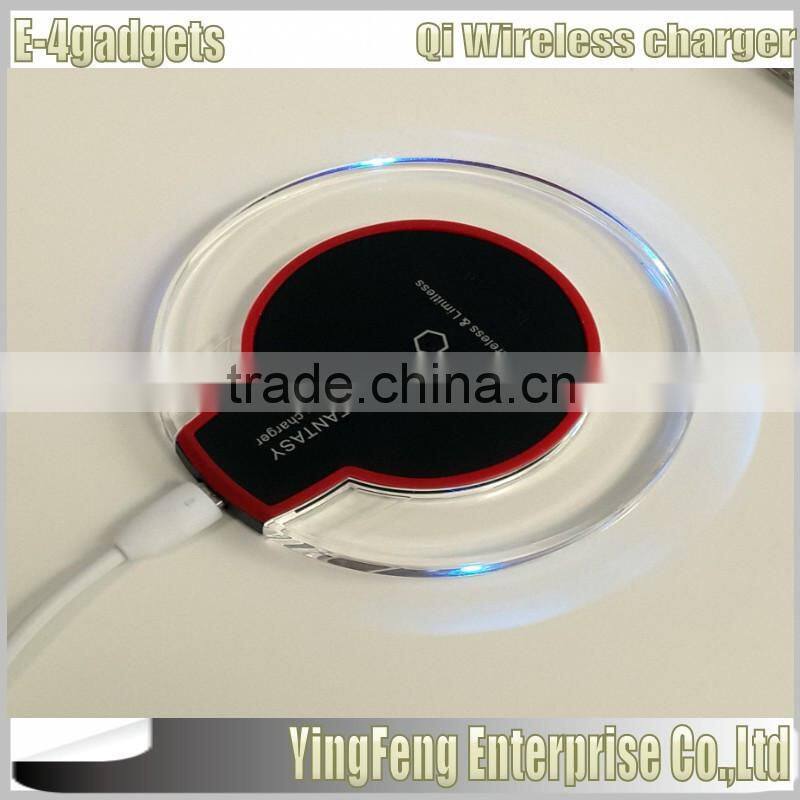 Qi Wireless charger Fantasy Crystal UFO Shape Charging pad with LED lighting for samsung galaxy S6 S7 edge wireless charger