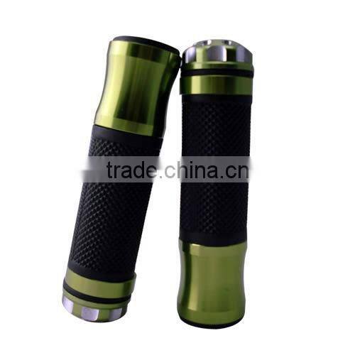 Motorcycle Handlebar Rubber Hand Grips Black Bronze Aluminum With Bar Ends Caps