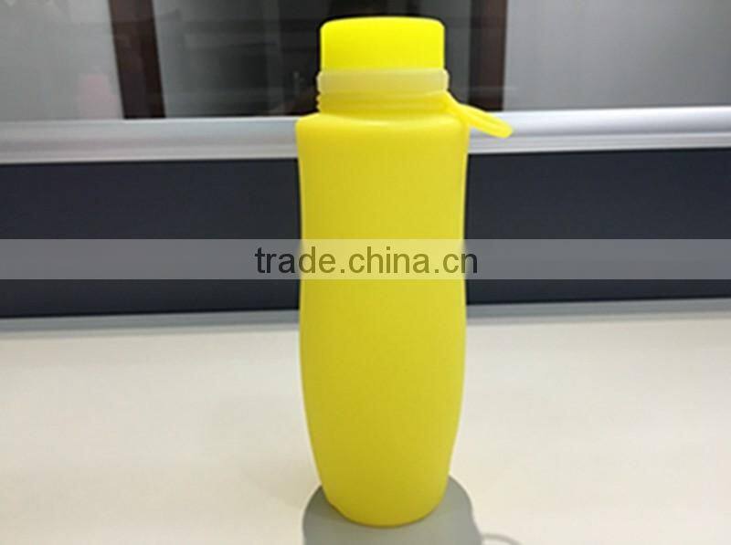 500ml & 750ml foldable water bottle, 2016 new products silicone water bottle