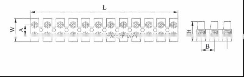 PA plastic insulated terminal block 380V