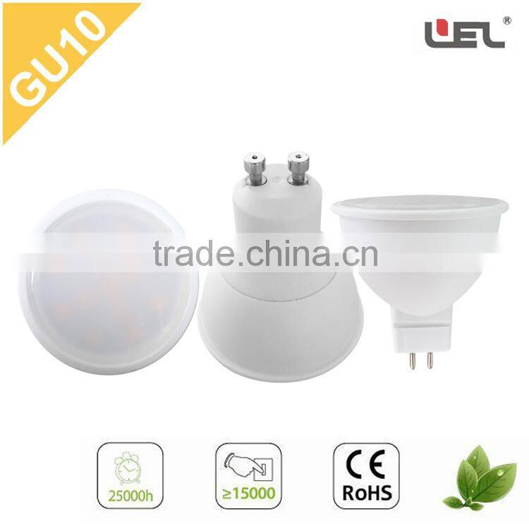 LED Spot light GU10 6W 470LM RC driver high heat dissipation produced in China by LEL