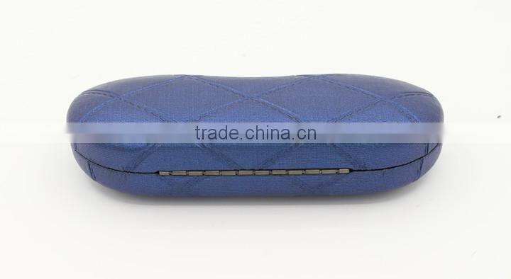 Half moon shape fashional leather metal spectacle cases