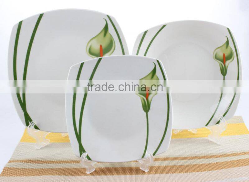 SGS,FDA,Ecofriendly Porcelain square fine dinner sets wholesale giftware