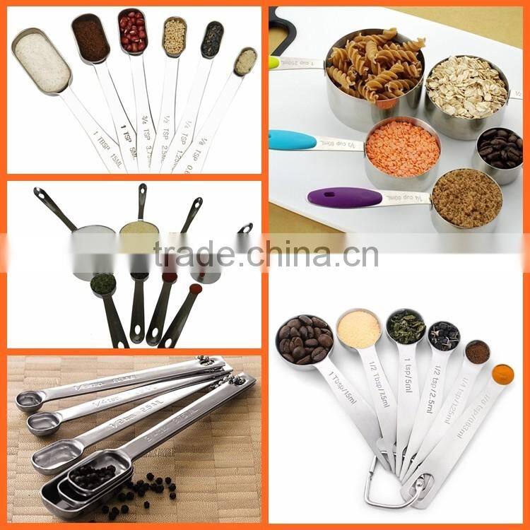 High quality food metal stainless steel measuring cups 6 pcs