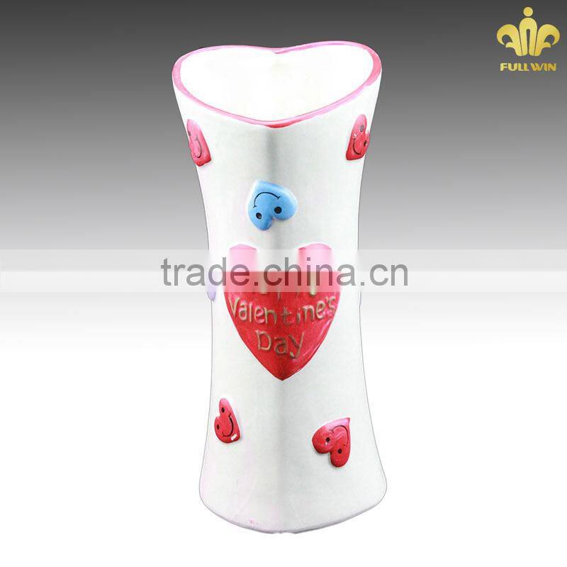 Hand painted ceramic vase for decoration
