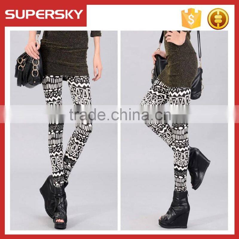 V-856 Custom sublimation printing leggings polyester girls fitting spandex leggings sublimated women pant
