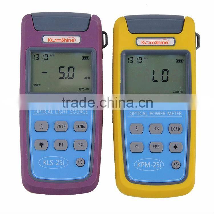 KLT-25M Optical Fiber Loss Test Kit/Optical Power Meter+ Optical Light Source SM & MM VFL 10km