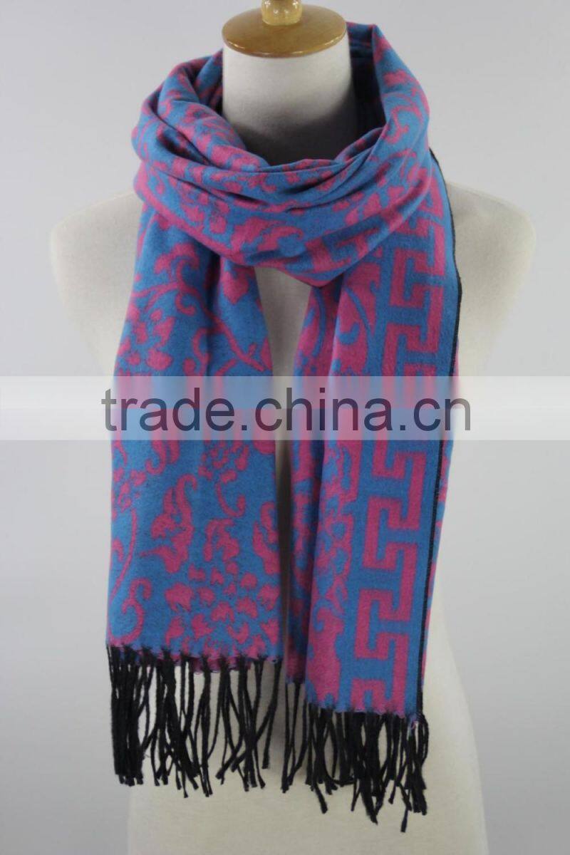 Factory supplier newest novel design fashion ladies scarf acrylic pashmina scarf fast shipping