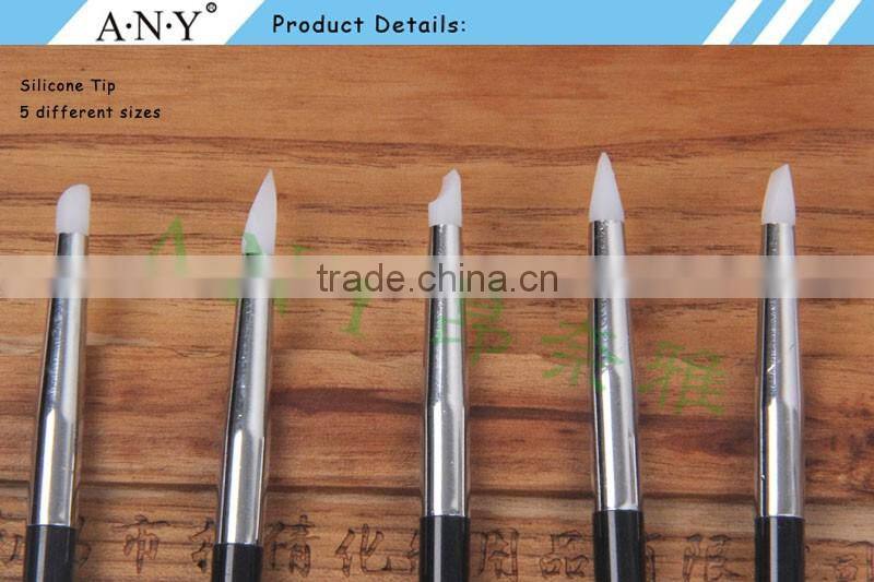 ANY Nail Design 3D Carving Using 5PCS Nail Silicone Brush Set