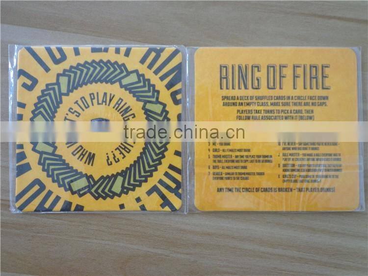Custom good quality cheap paper beer mats paper mats paper coaster