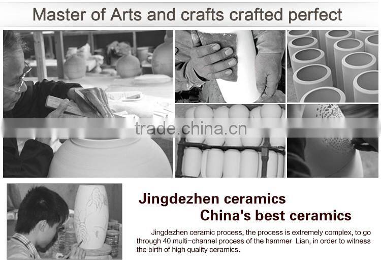 Vintage Floor Standing Lamps Porcelain Bamboo Handmade Jingdezhen Ceramic Lamp For Living Room Hotel Villa Luxurious Lights