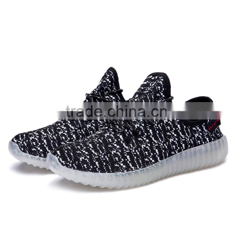 Hot selling reflect light shoes reflect sole flyknit sport shoes CASUAL SHOES