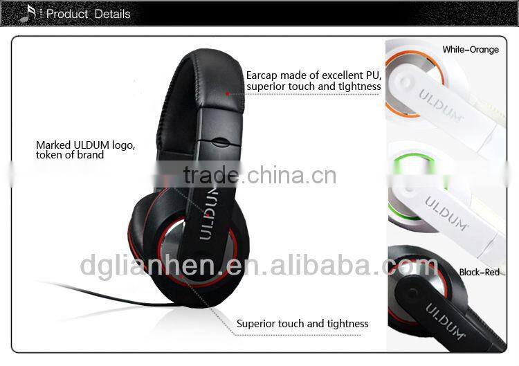 Uldum hot selling oem headphone factory, silent disco headphone