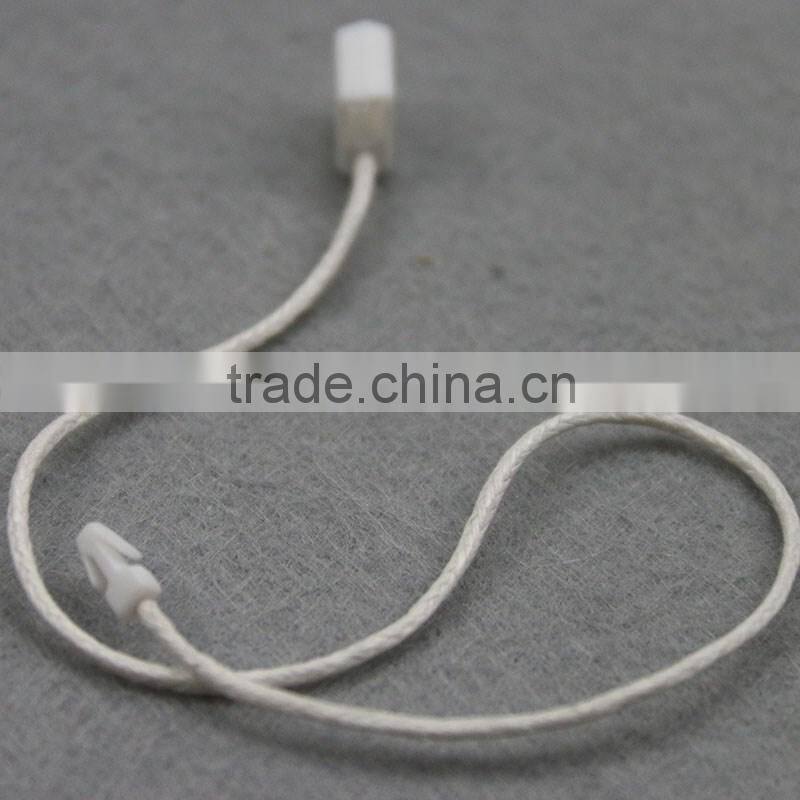 clothing plastic string seal tag&square desgin plastic seal tags with single hook