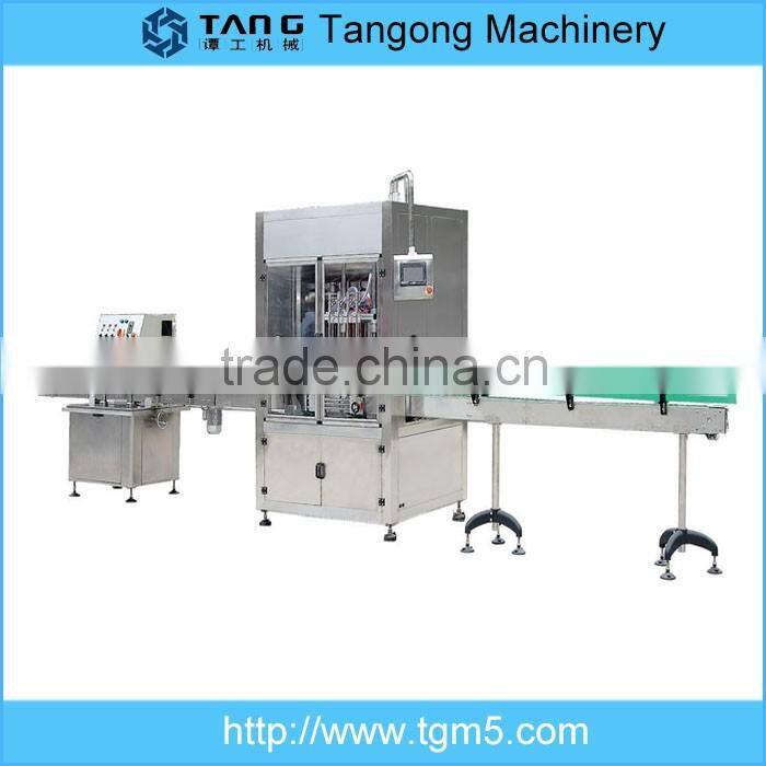 food sauce in jar bottle filler and capper