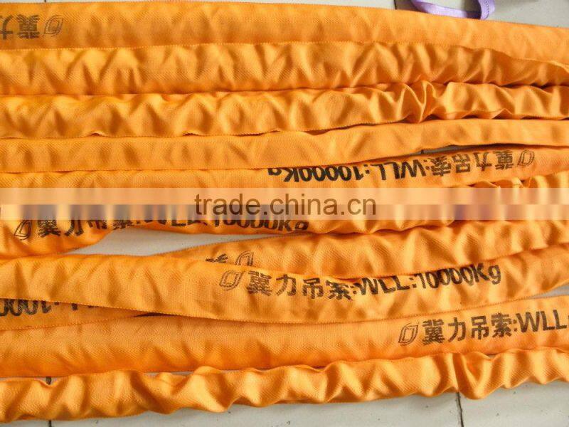 Double ply polyester lifting round sling nylon lashing belt