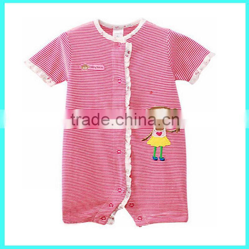 Factory sale short sleeve infant romper,infant and toddler rompers new style baby romper