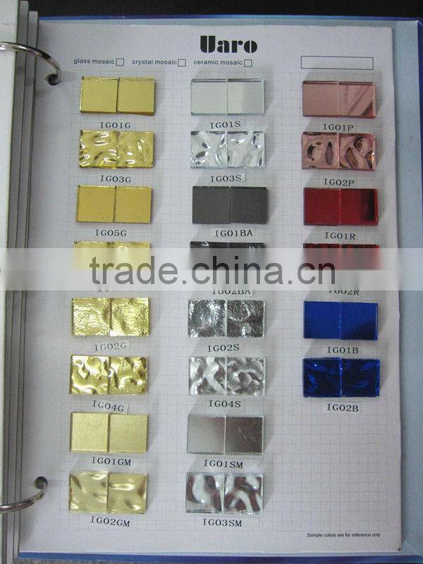 Hot sale square shape colored fashion mirror mosaic tile
