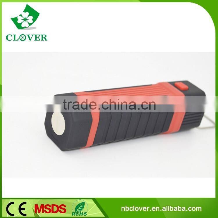 ABS with rubber material flashlight torch led portable work light