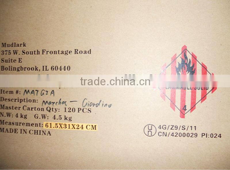 candle match in colorful printed box