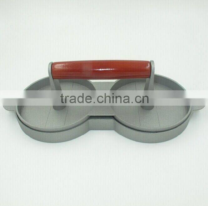 Aluminum Double Burger Press Hamburger Patties Maker Meat Press