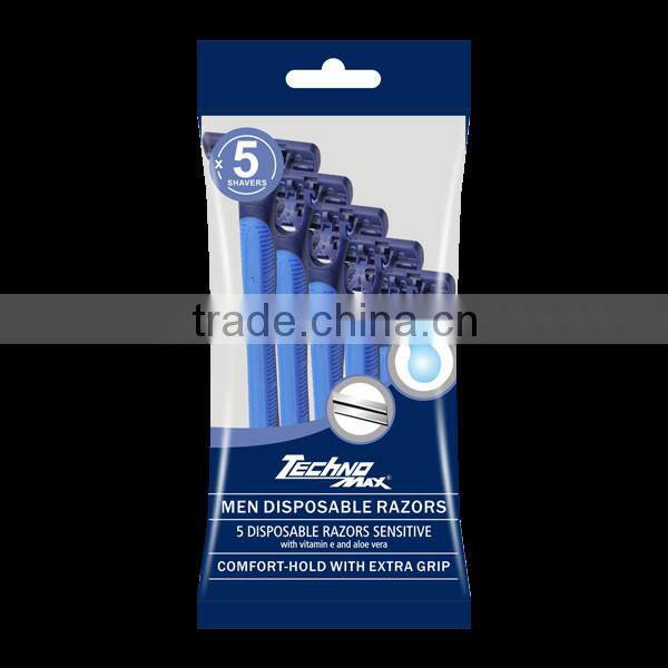 Twin Blade Rubber Handle shaving Razor compete with Gilette Blue 2